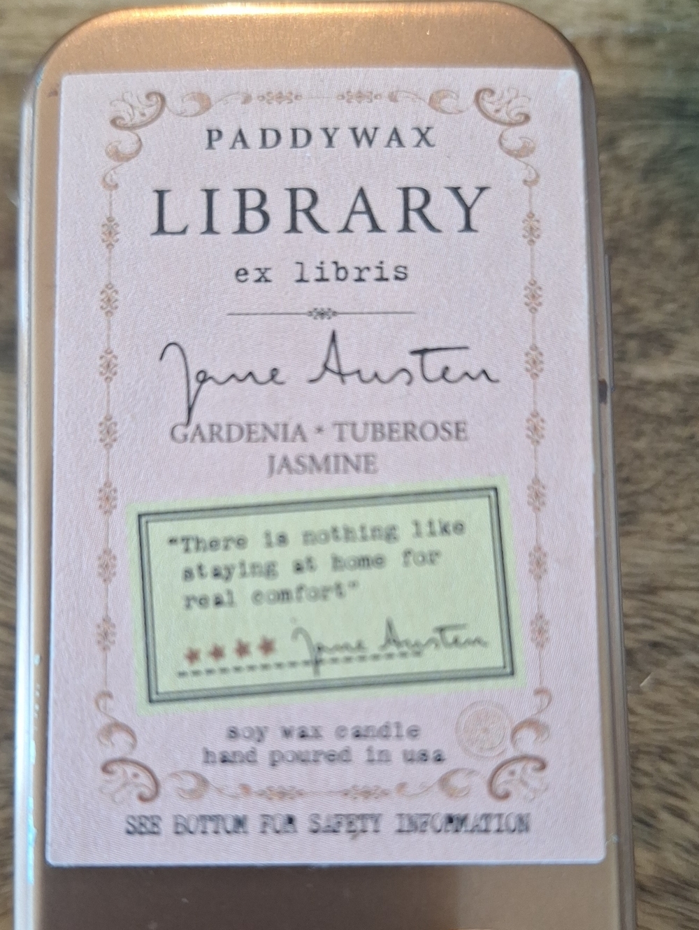 Paddywax Library Jane Austin Candle